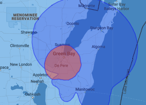 WGBW Coverage Map